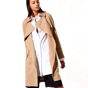NWT Babaton Lawson Trench Coat Camel Brown Tawny Size Small